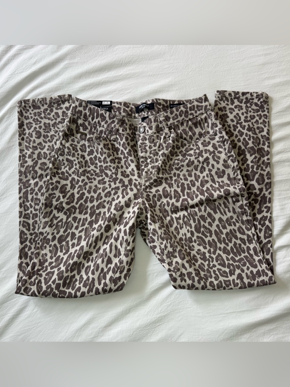 Leopard Print High-Rise Skinny Jeans NWT Nine West